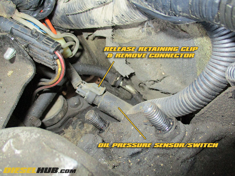 6.5L GM Diesel Oil Pressure Sensor/Switch Replacement Guide c3500 wire harness 