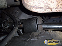 Removal of lower steering shaft bolt