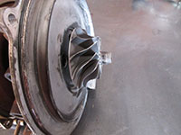 Duramax turbo compressor wheel removal