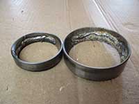 bearing races removed by welding