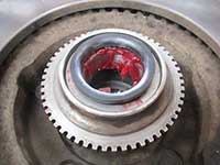 inner wheel bearing and bearing seal installed