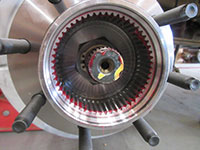 wheel hub spinder nut installed