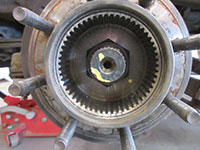 removing wheel hub thrust washers