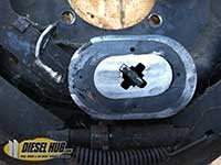 Worn electric trailer brake magnet